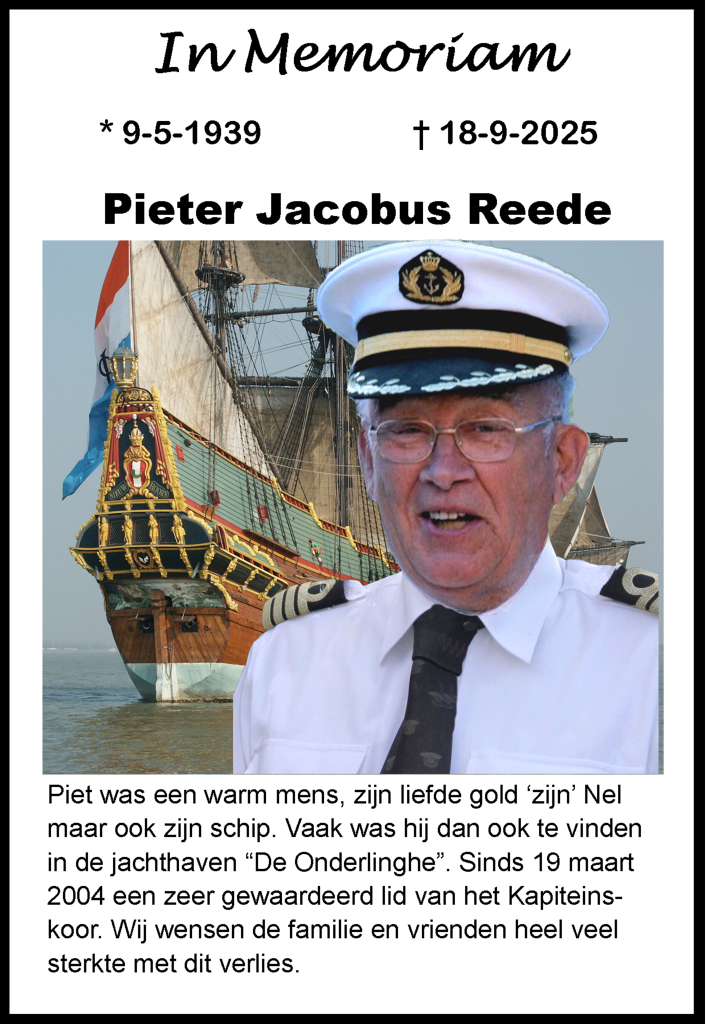 In Memoriam Piet Reede