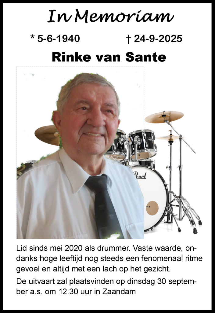 In Memoriam Rinke van Sante